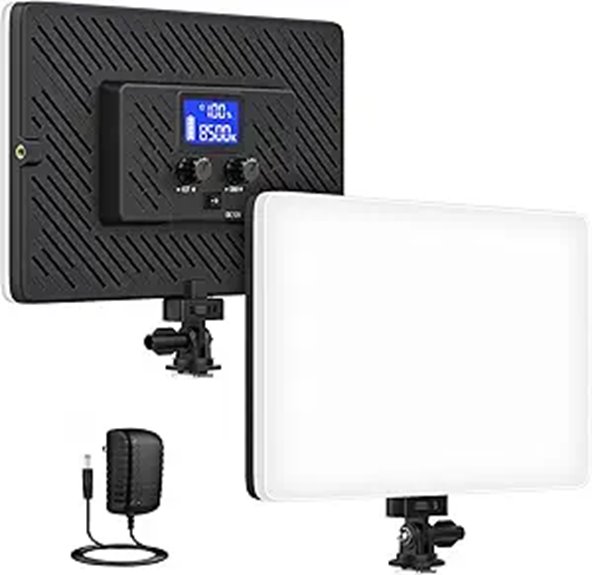 LED Video Light Panel with Battery Dimmable Studio Light