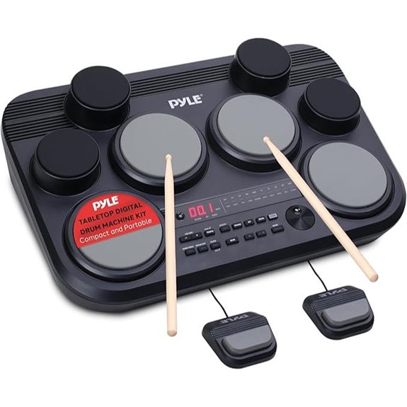 Pyle Portable Electronic Drum Pad Set with 8 Pads