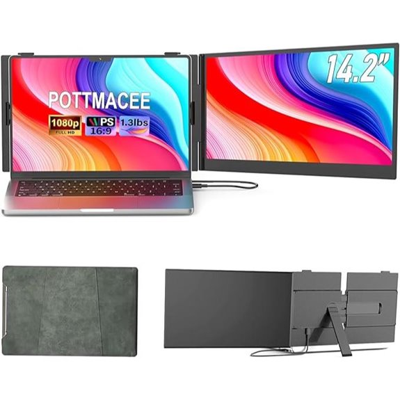 14.2 Portable FHD IPS Laptop Monitor Extender