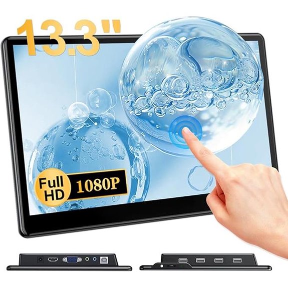 13.3 Portable Touchscreen Monitor with HDMI/VGA