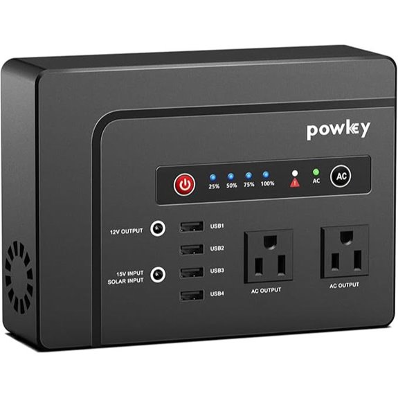 Powkey 200W Portable Solar Generator with Battery Pack