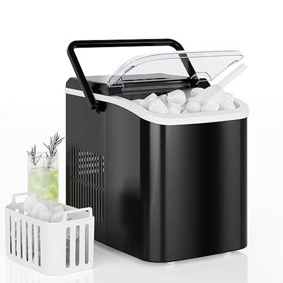 DUMOS Portable Countertop Ice Maker 26lbs/24H