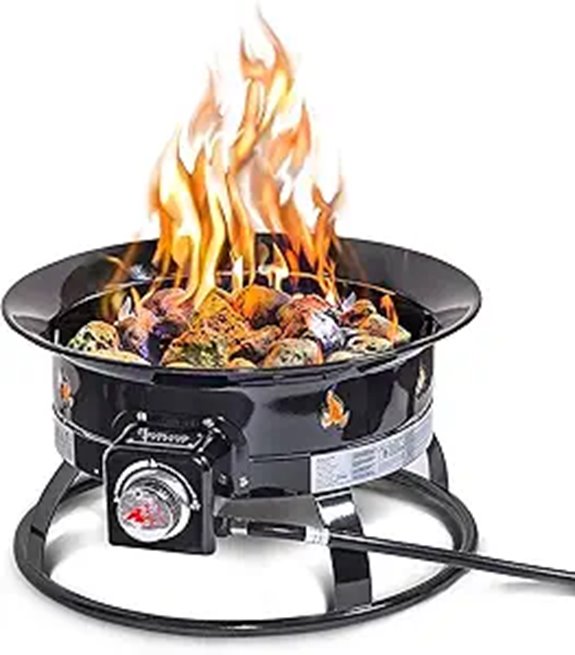 Outland Portable Propane Fire Pit with Cover and Carry