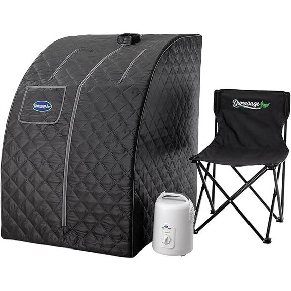 Durasage Portable Steam Sauna with Timer and Chair