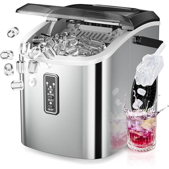 EUHOMY Countertop Ice Maker with Self-Cleaning & Carry