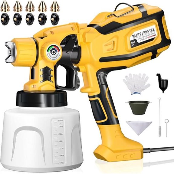 Cosyjazz 1200W HVLP Paint Sprayer with Nozzles
