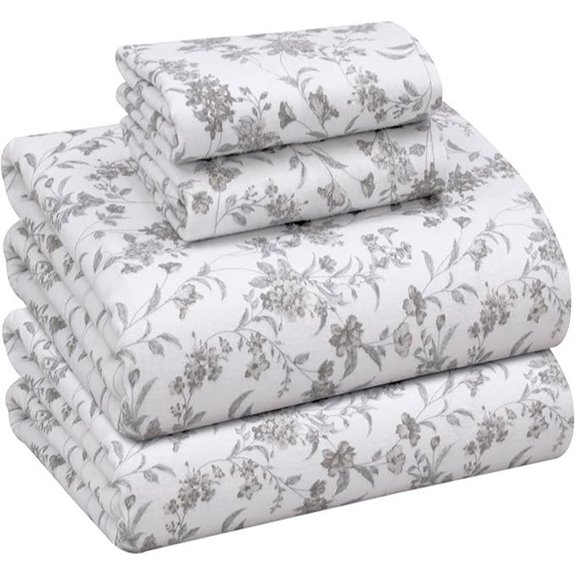 RUVANTI Queen Flannel Sheets 100% Cotton 4-Piece
