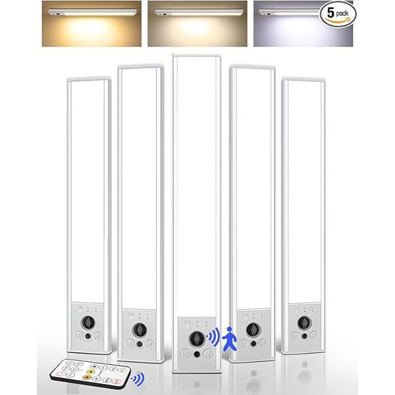 EZVALO 5 Pack Rechargeable Motion Sensor Closet Lights