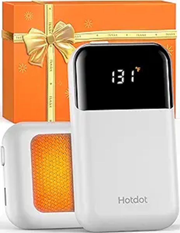 Hotdot Rechargeable Hand Warmers with Temperature Display