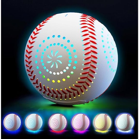 Rechargeable LED Baseball with 9 Lighting Modes