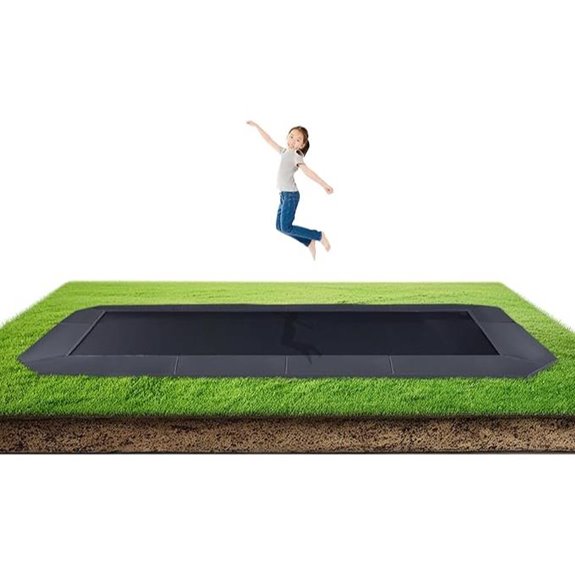 Avyna Rectangle In-Ground Trampoline with Safety Features