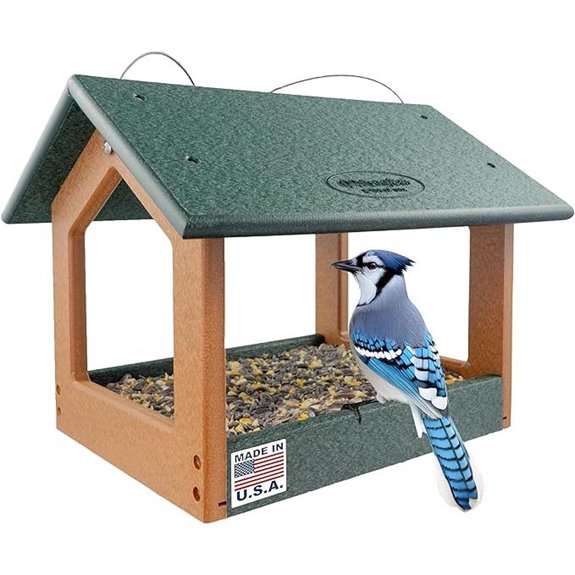DutchCrafters Recycled Plastic Bird Feeder for Outdoors