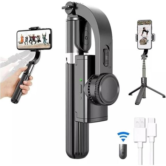Smartphone Gimbal Stabilizer with Remote and 360° Rotation