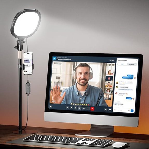PQRQP Ring Light with Stand for Video Streaming