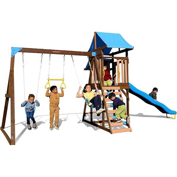 Sportspower Rosemont Wooden Playset with Swings & Slide