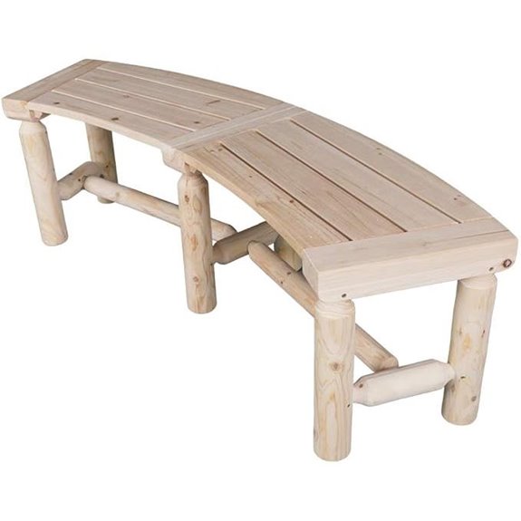 Outdoor Wooden Backless Porch Bench Rustic Cedar/Fir