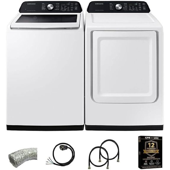 Samsung White Top Load Washer & Dryer Set