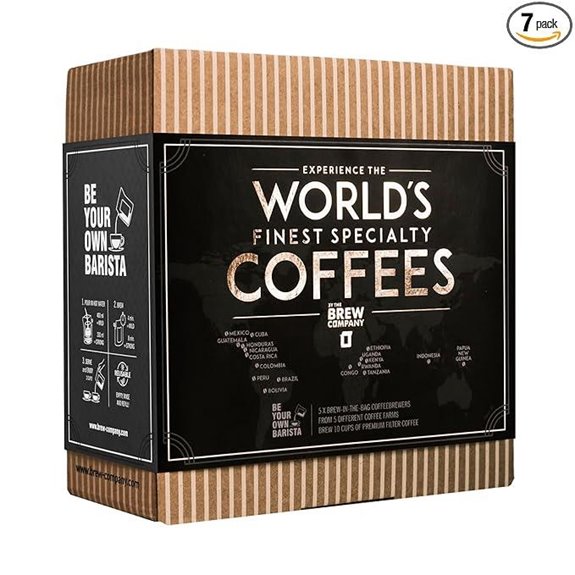 Gourmet Coffee Gift Set with 7 Single Origin Brews