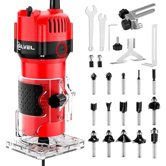 Silvel 800W Wood Router Kit with Bit Set