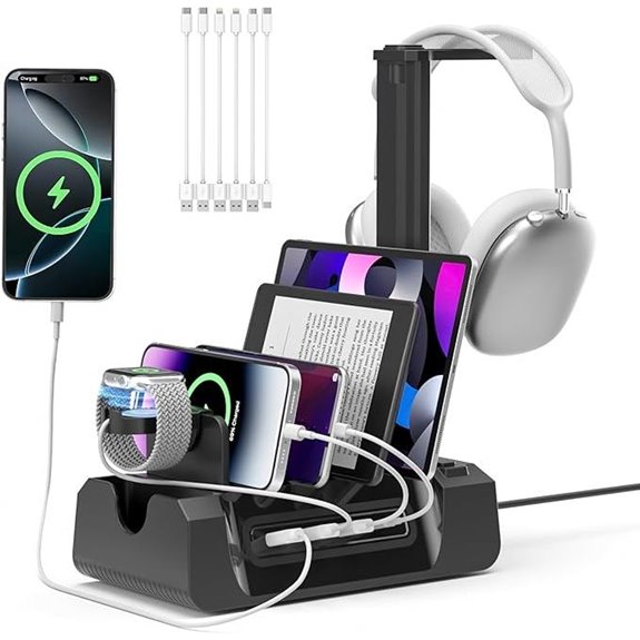 KDD 6-in-1 Charging Station with Cables and Holders