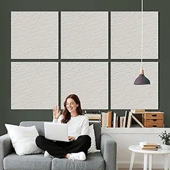 6 PCS Acoustic Wall Panels for Recording and Studio