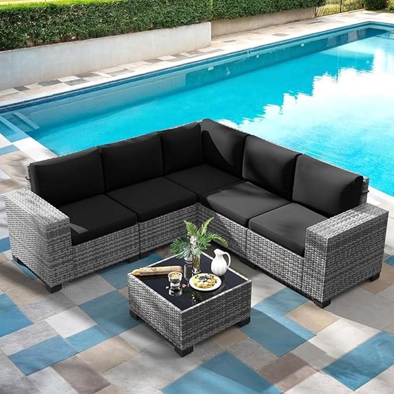 Amopatio 6-Piece Outdoor Patio Furniture Set