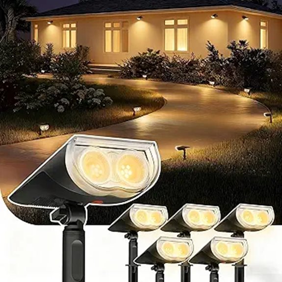 Linkind 6 Pack Solar Spotlights for Outdoors