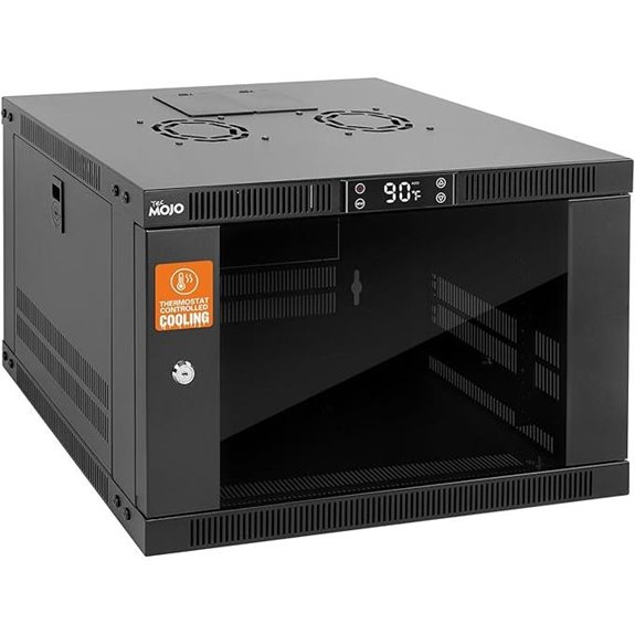 Tecmojo 6U Wall Mount Server Rack with Fans