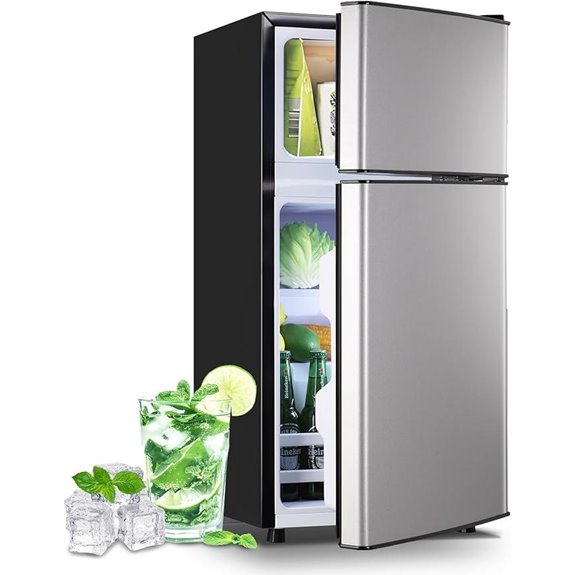 Mini 2.4 Cu.Ft Dorm Refrigerator with Freezer