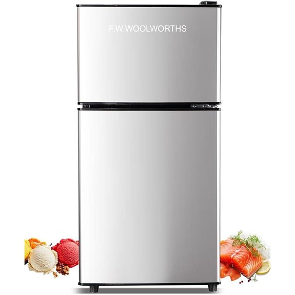 Compact Retro Mini Fridge with Freezer