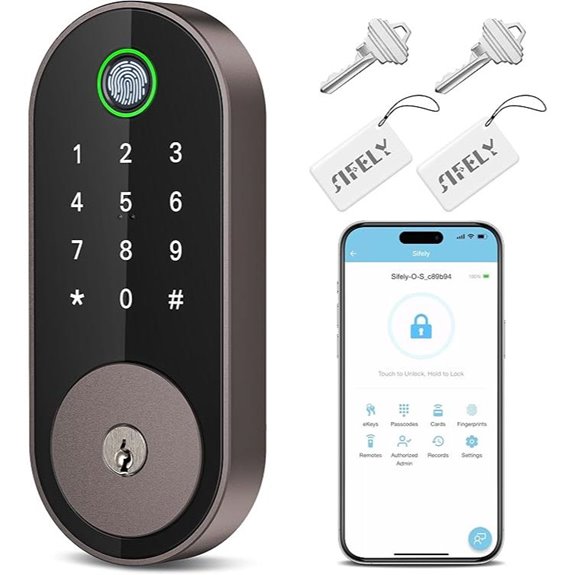 Fingerprint Smart Deadbolt with Keypad and App Access