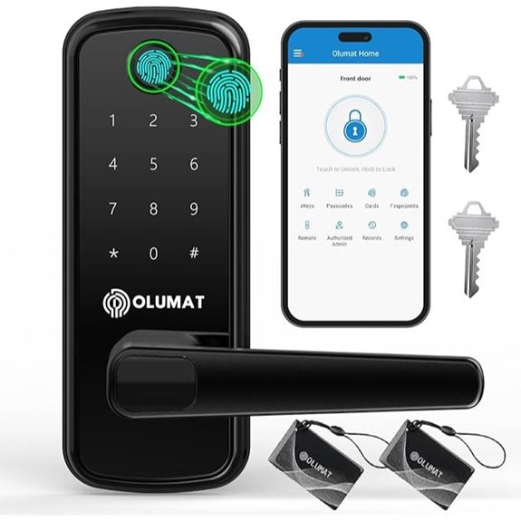 OLUMAT Smart Keyless Door Lock with Fingerprint