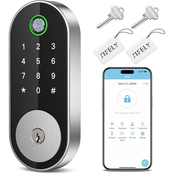 Smart Fingerprint Deadbolt with Keypad and App Access