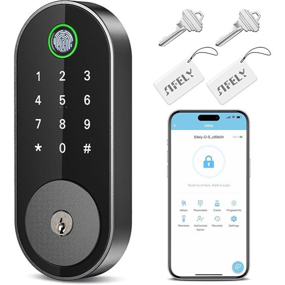Smart Keyless Deadbolt with App and Alexa Compatibility
