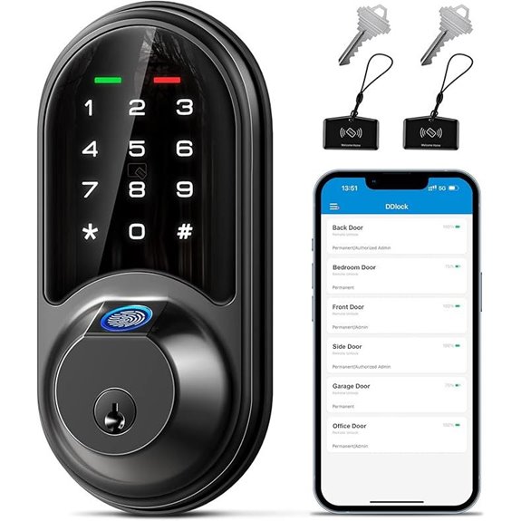 Veise RZ07 Smart Lock with App & Biometric Features