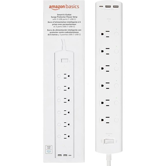 Amazon Basics Smart Power Strip with USB Ports