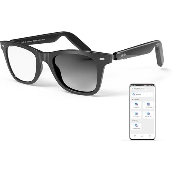 GetD AI Smart Glasses with Translation & Music