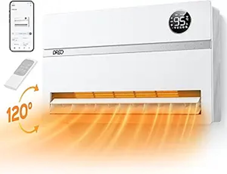 Dreo Smart Wall Heater with Remote & Timer
