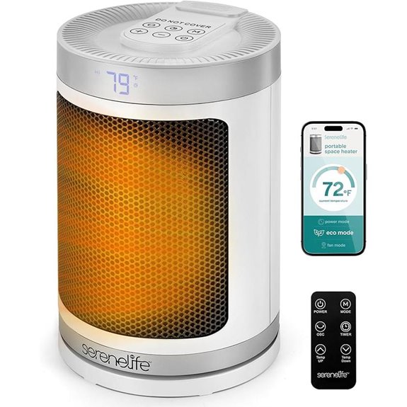 SereneLife Wi-Fi Smart Space Heater with Thermostat