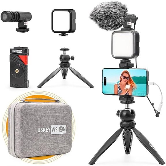USKEYVISION Smartphone Vlogging Kit for iPhone & Android