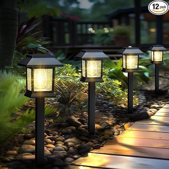 Greluna Solar Pathway Lights 12 Pack Waterproof Outdoor