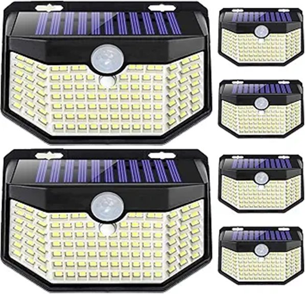 HMCITY 120 LED Solar Wall Lights (6-Pack)