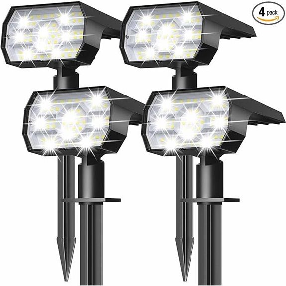 NYMPHY Solar Waterproof Garden Lights 4 Pack