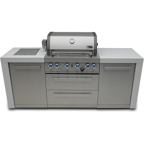 Mont Alpi 4-Burner Stainless Steel Outdoor Kitchen Grill