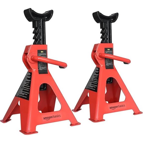 Amazon Basics Steel Jack Stands 3 Ton Capacity (Pair)