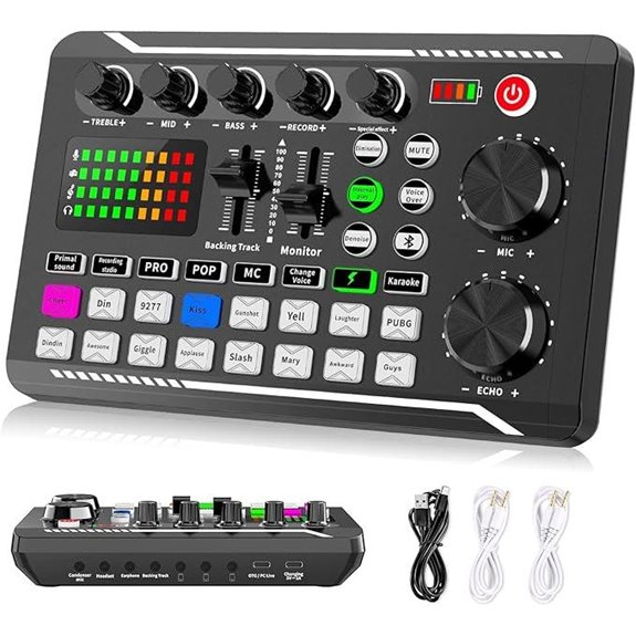 Facmogu F998 Audio Mixer for Streaming and Gaming