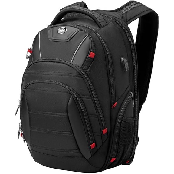 Swissdigital Men's Laptop Backpack with USB & RFID