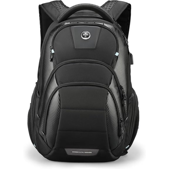Swissdigital TSA Business Backpack with USB Charging