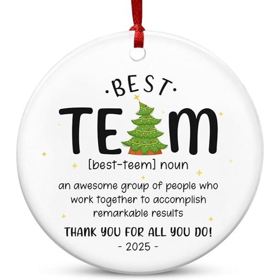 team gifts christmas ornaments