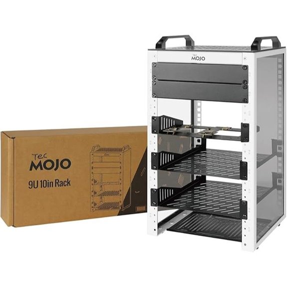 Tecmojo 9U Network Rack with Handles and Panels